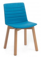 Jubel Timber Leg Visitor Chair. Fully Upholstered With Stitching Detail. Any Fabric Colour